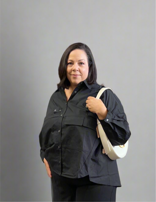 Basic Black Button-down