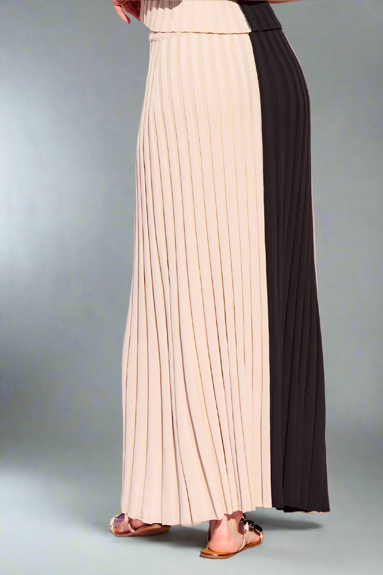 Two Tone Ribbed Maxi Set