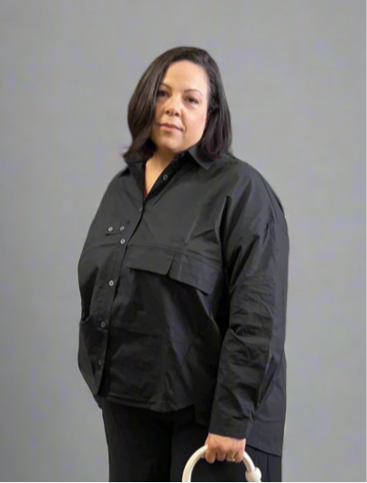 Basic Black Button-down