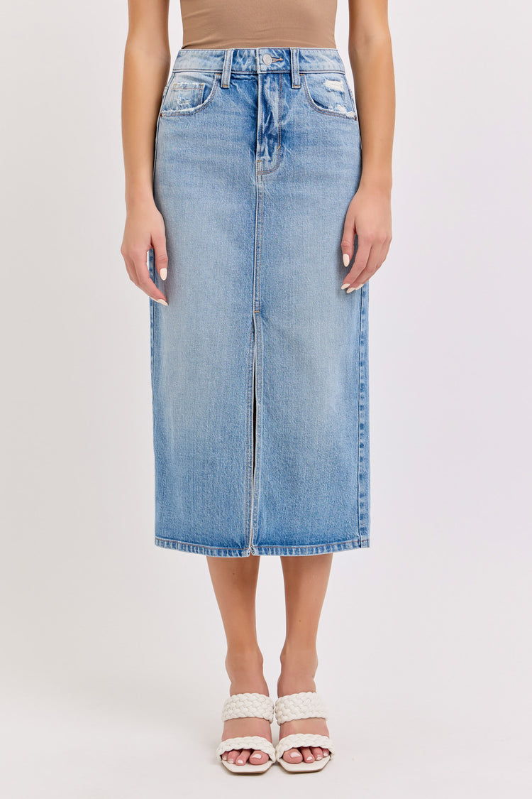 Denim Midi Skirt