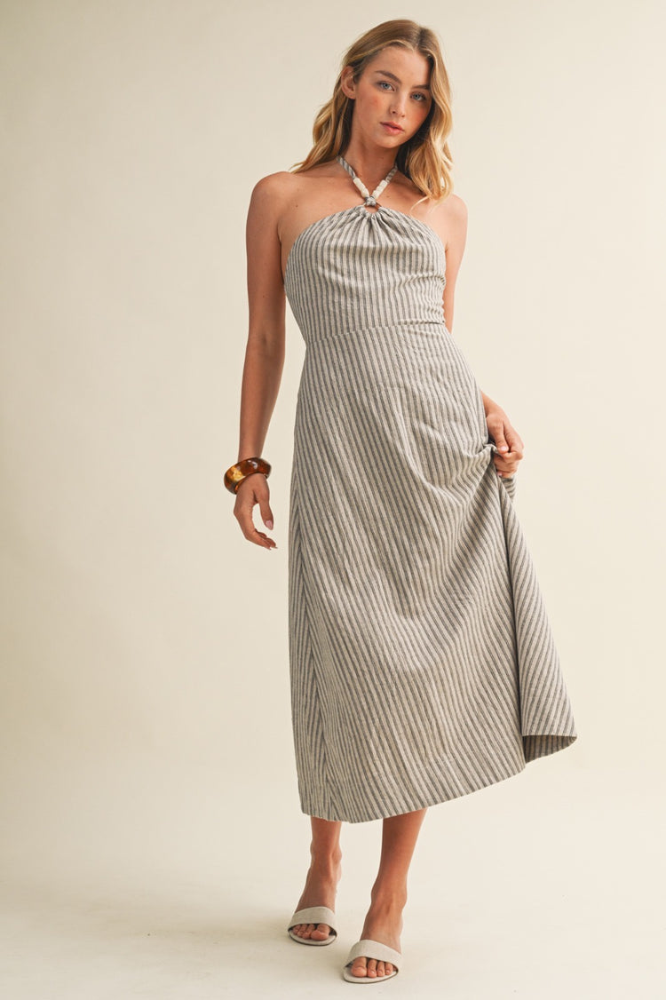 Coastal Charm Halter Maxi