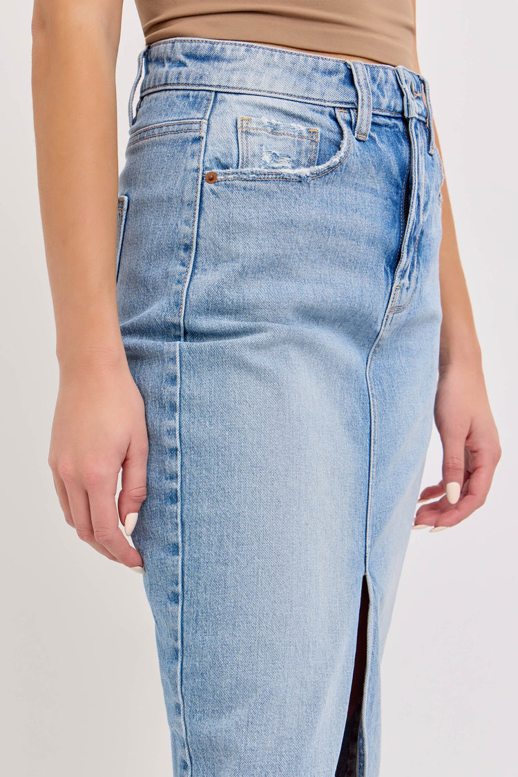 Denim Midi Skirt