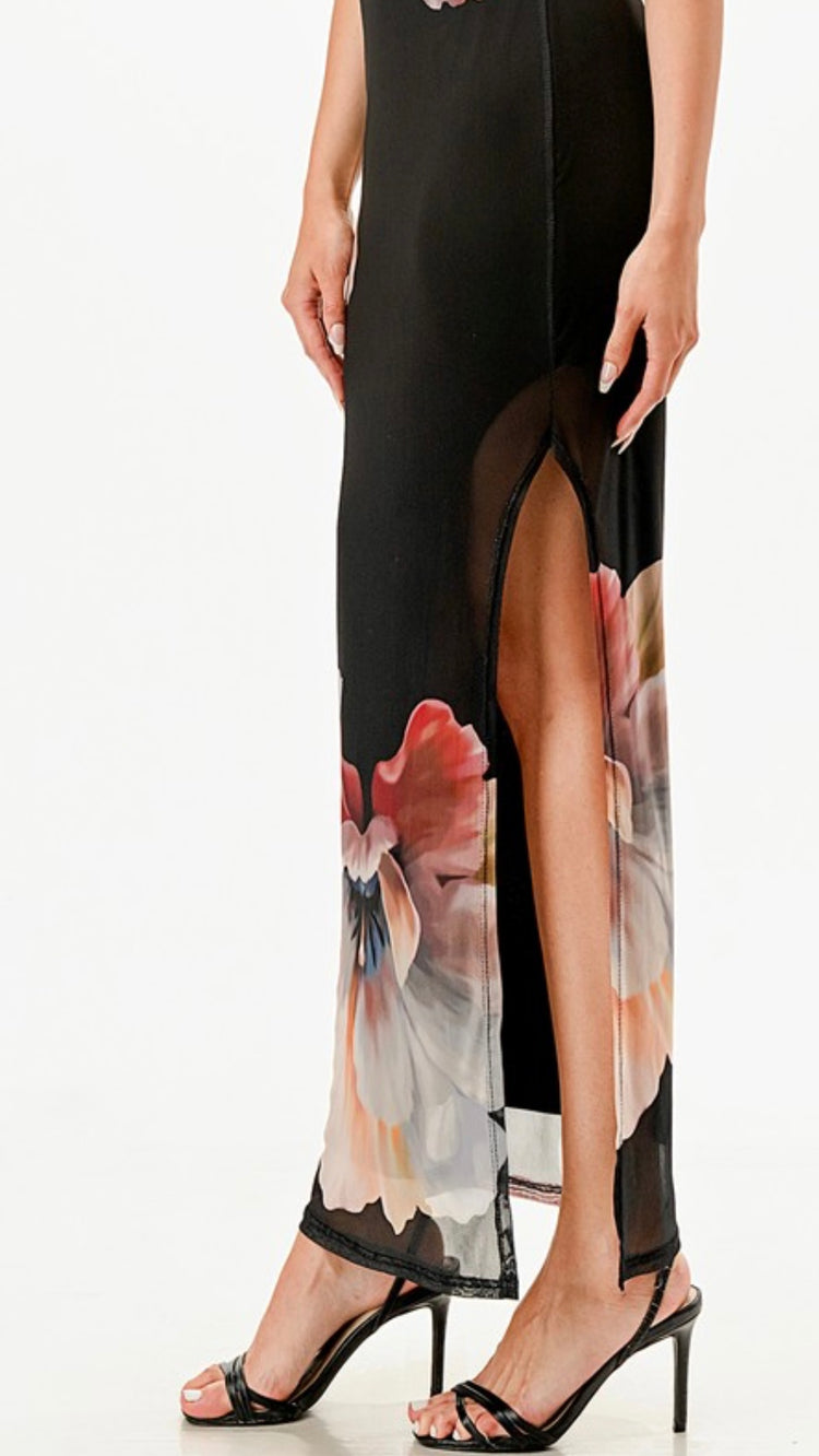 Floral Mesh Maxi