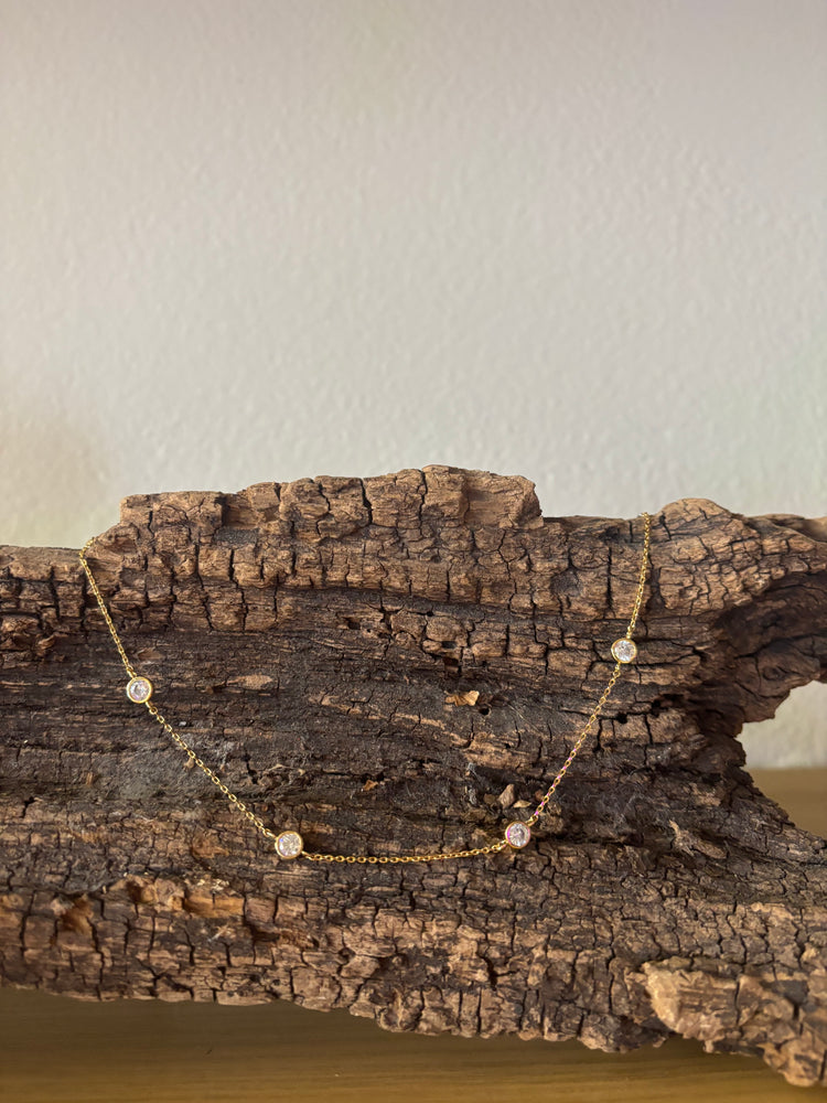 Demure Bezel Necklace