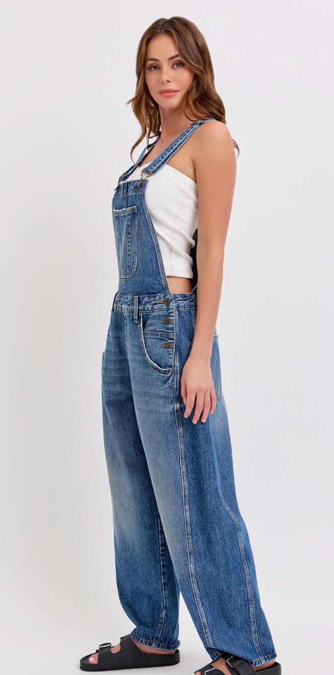 Baggy Wide-Leg Overalls