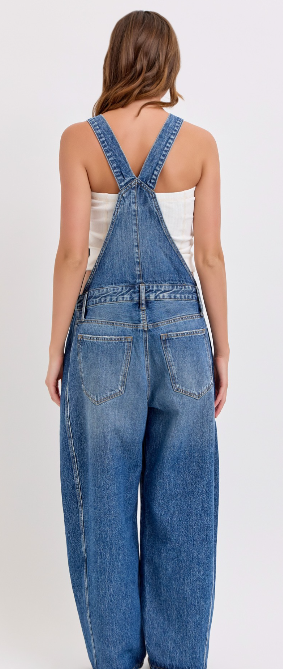 Baggy Wide-Leg Overalls