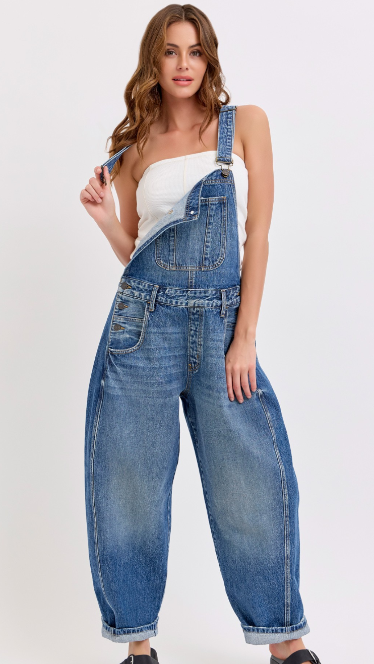 Baggy Wide-Leg Overalls