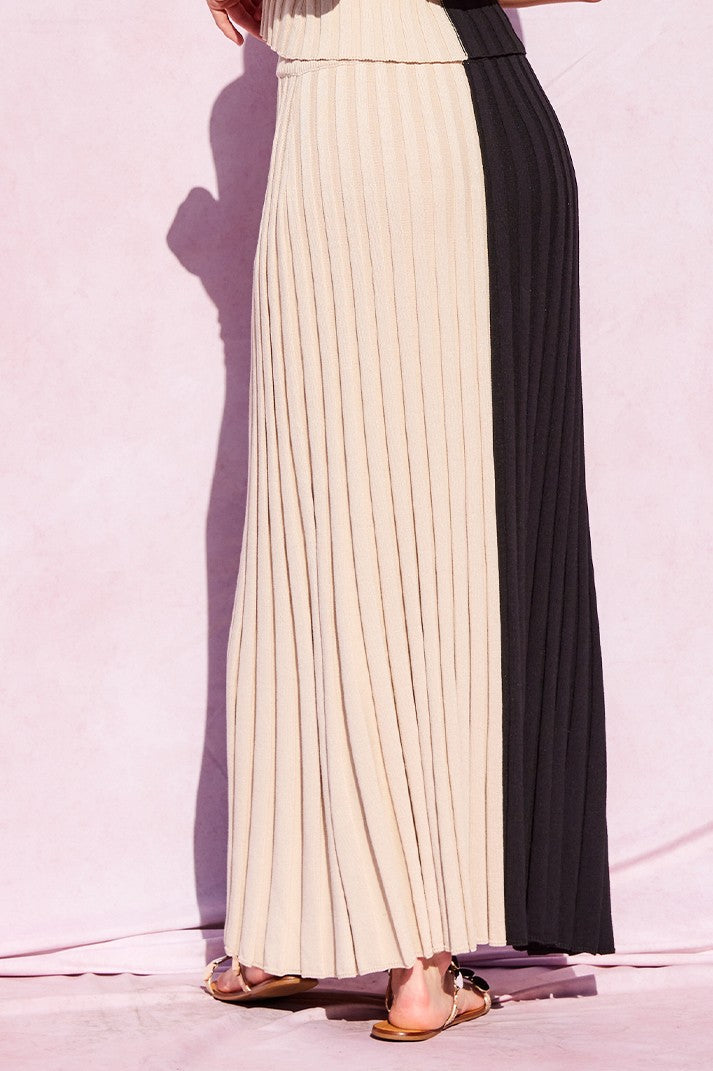 Two Tone Ribbed Maxi Set