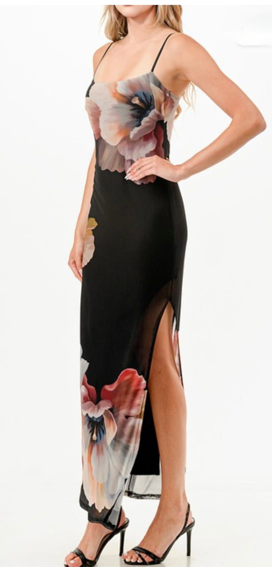 Floral Mesh Maxi