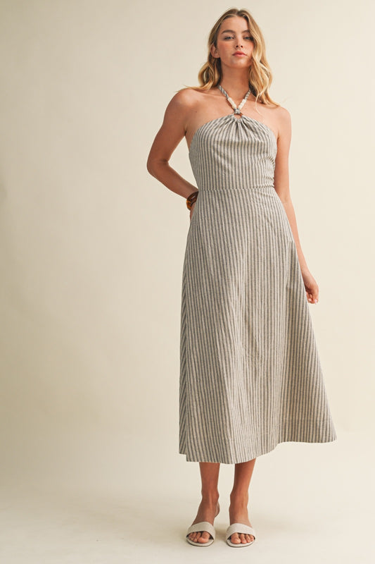 Coastal Charm Halter Maxi