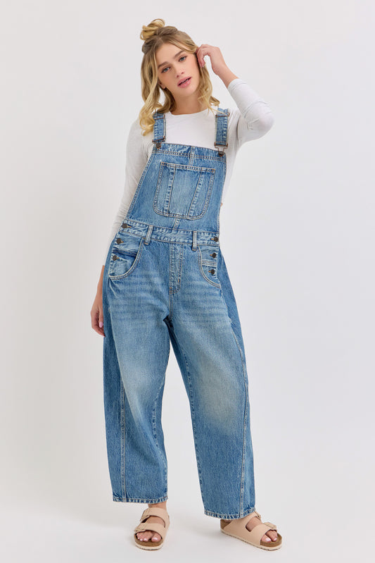 Baggy Wide-Leg Overalls