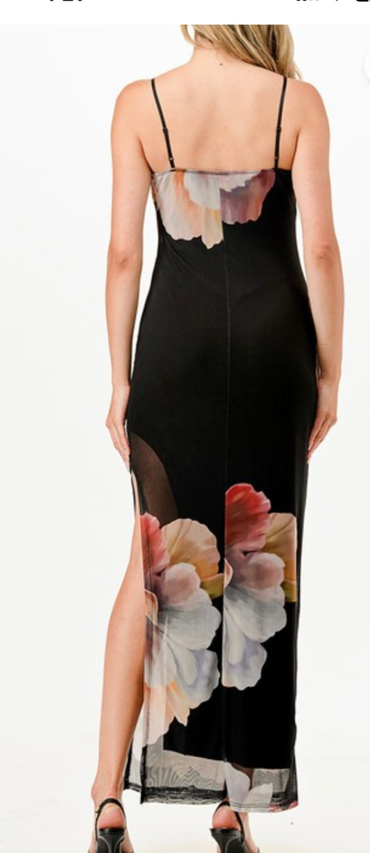 Floral Mesh Maxi