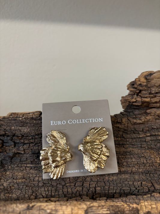 Chunky Leaf Earrings