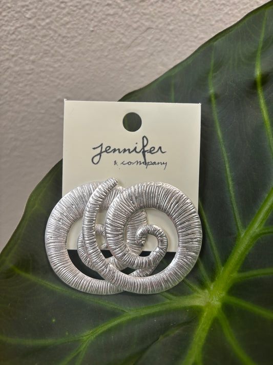 Silver Spiral Earrings