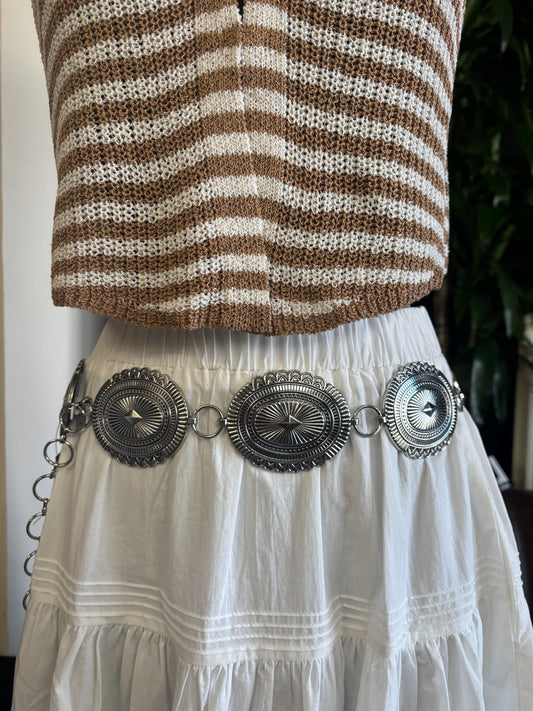 Western Oval Concho Belt