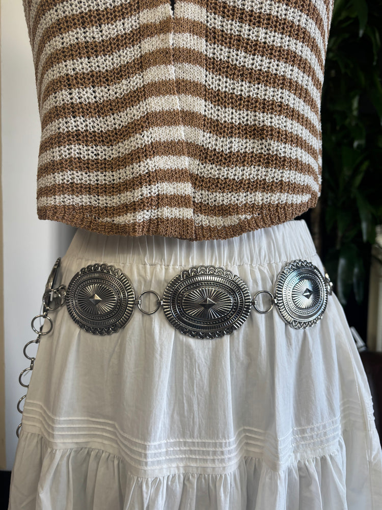 Western Oval Concho Belt