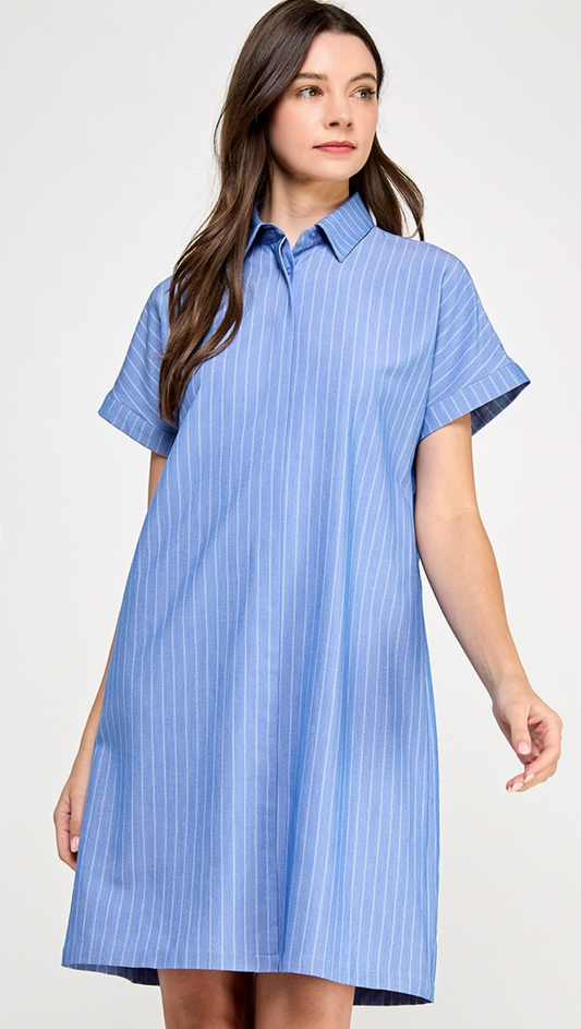 Stripe Shirt Dress