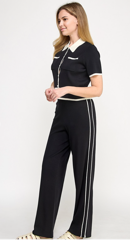 Contrast Stripe Pant
