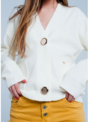 
                
                    Load image into Gallery viewer, Heather Cream Cardigan
                
            