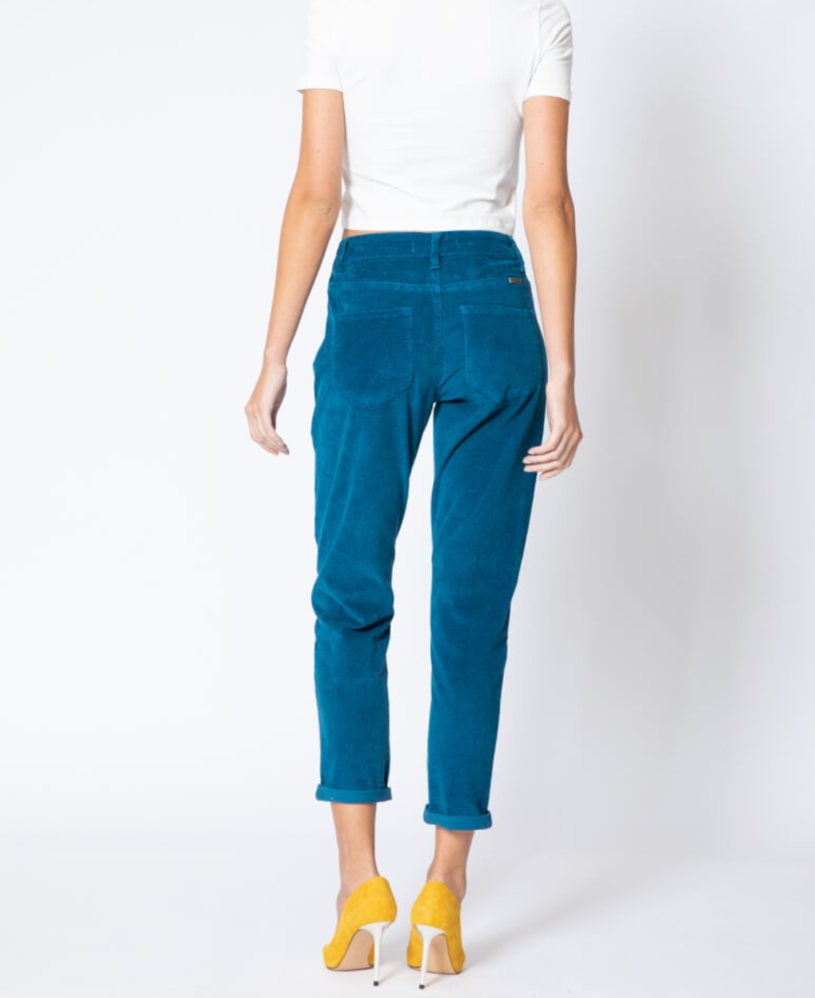 Emily Aqua Blue Corduroy Pants