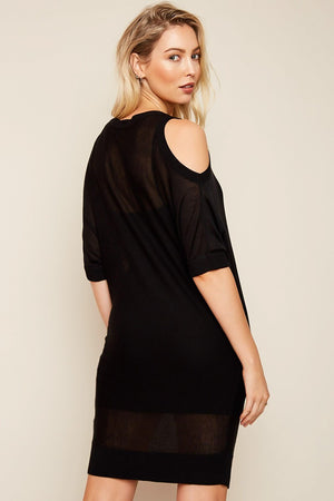 
                
                    Load image into Gallery viewer, Heidi Black Sweater Dress
                
            